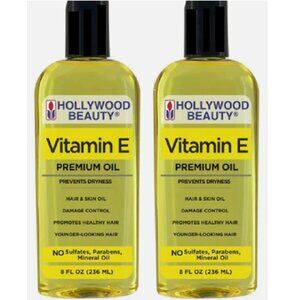 2 PACK Hollywood Beauty Vitamin E Oil 8 oz - Can Be Used For Hair Or body